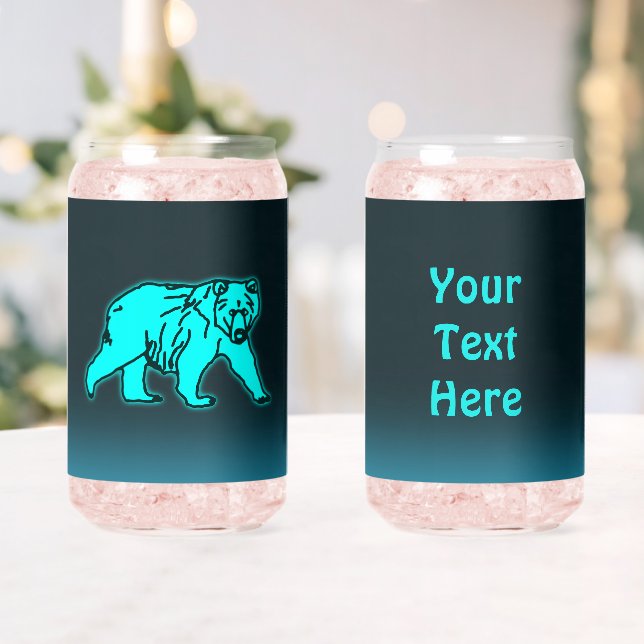 Blue Kodiak Bear Can Glass (Insitu (Wedding))