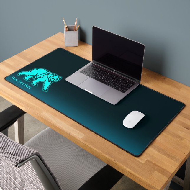 Blue Kodiak Bear Desk Mat (Office 2)