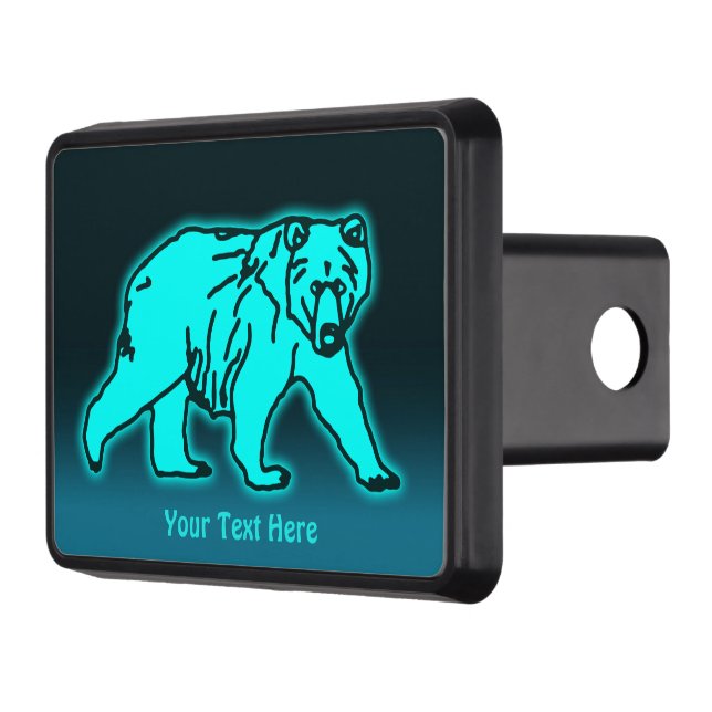 Blue Kodiak Bear Trailer Hitch Cover (Left)