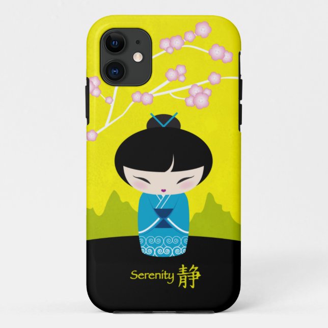 Blue kokeshi - Serenity Case-Mate iPhone Case (Back)