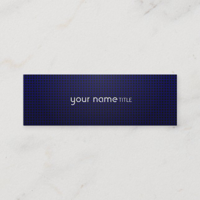 Blue Kühlergrill Mini Business Card (Front)