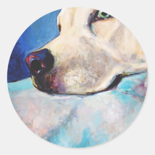 Blue Lab Classic Round Sticker