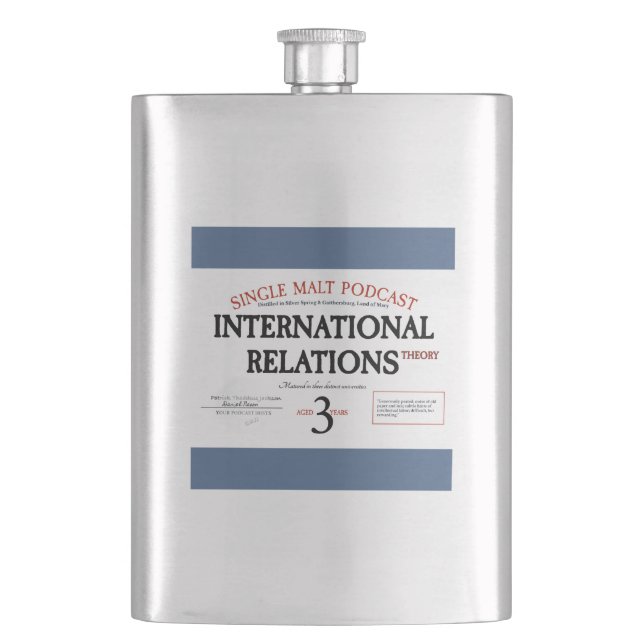 "Blue Label" Whiskey & IR Theory Flask (Front)