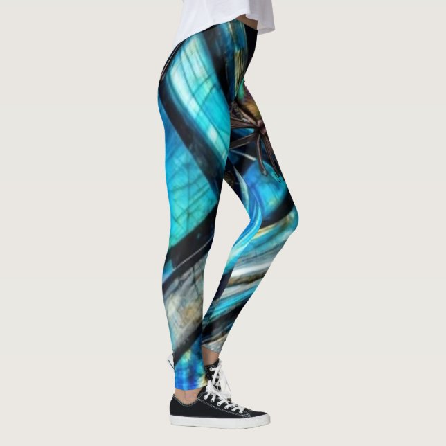Blue Labradorite with butterfly1 Leggings (Right)