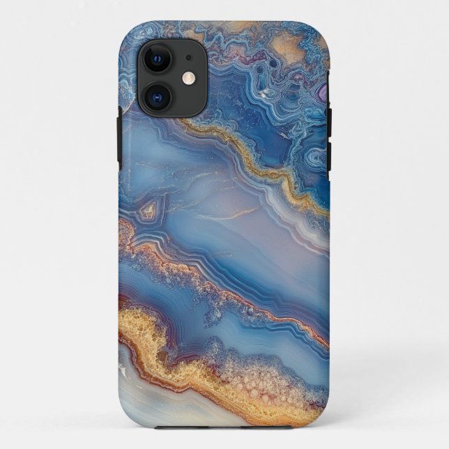 Blue Lace Agate Case-Mate iPhone Case (Back)