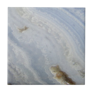 Blue Lace Agate Swirl cool nature stone Tile