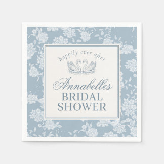 Blue Lace Doily Vintage Floral Bridal Shower Napkin