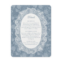 Blue Lace Doily Vintage Floral Details Wedding