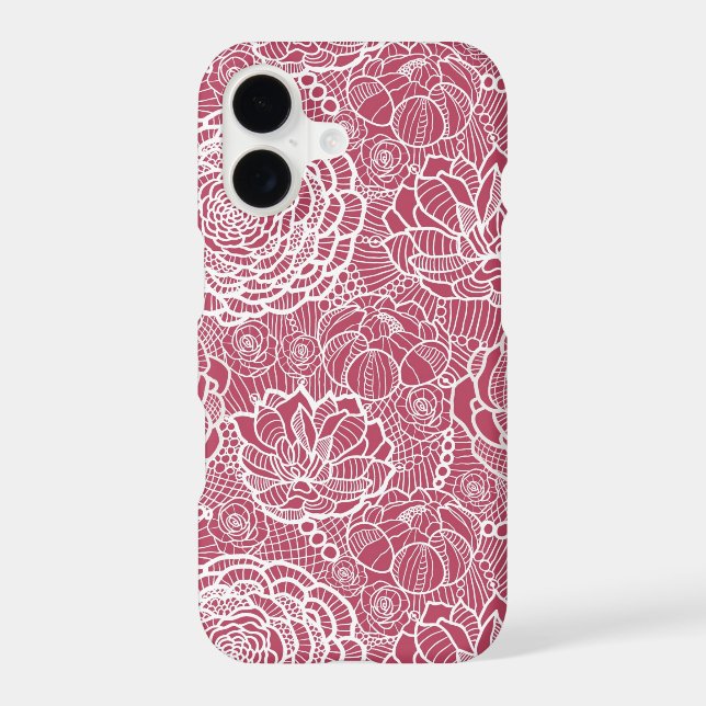 Blue lace flowers pattern background (Back)