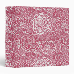 Blue lace flowers pattern background binder