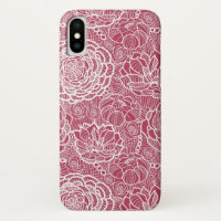 Blue lace flowers pattern background