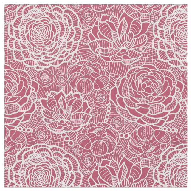 Blue lace flowers pattern background fabric (Close Up)