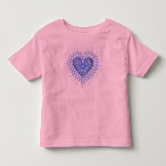 Blue Lace Heart Girls Shirt