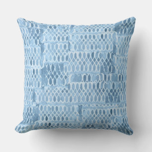 Blue Lace Inspired Pattern Throw Pillow
