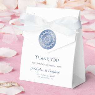 Blue Lace Mandala Wedding Favor Box