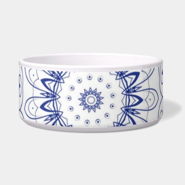 Blue Lace Pet Bowl (Front)