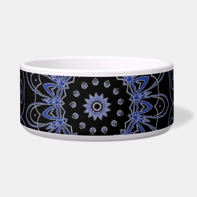 Blue Lace Pet Bowl (Front)