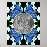 Blue Lacecap Hydrangea Flower Frame Add Your Photo