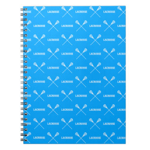 Blue Lacrosse Sticks Notebook