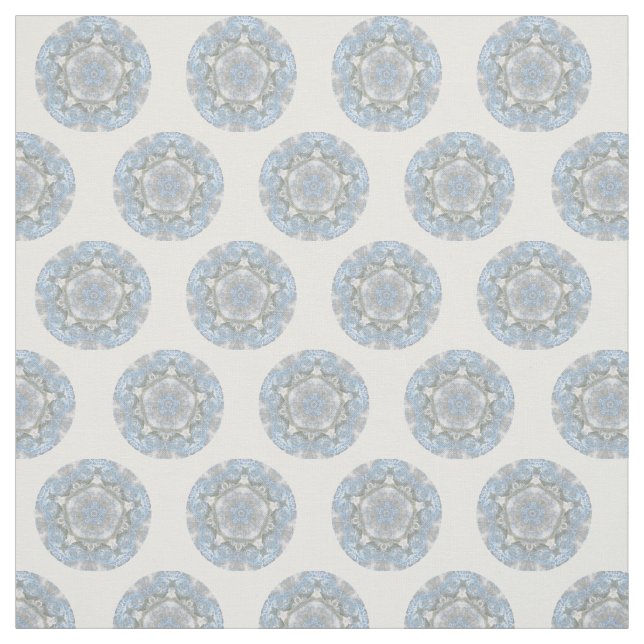 Blue Lacy Abstract Fabric (Swatch)