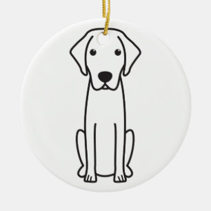 Blue Lacy Dog Cartoon Ceramic Ornament