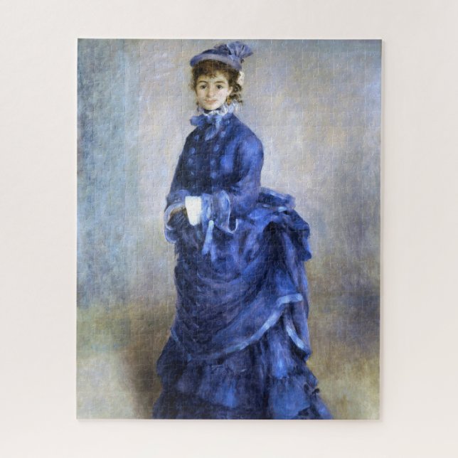 Blue Lady  Parisienne Renoir Impressionist Paint Jigsaw Puzzle (Vertical)