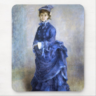Blue Lady Parisienne Renoir Impressionist Paint Mouse Pad