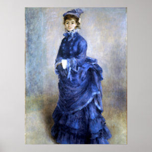 Blue Lady Parisienne Renoir Impressionist Paint Poster
