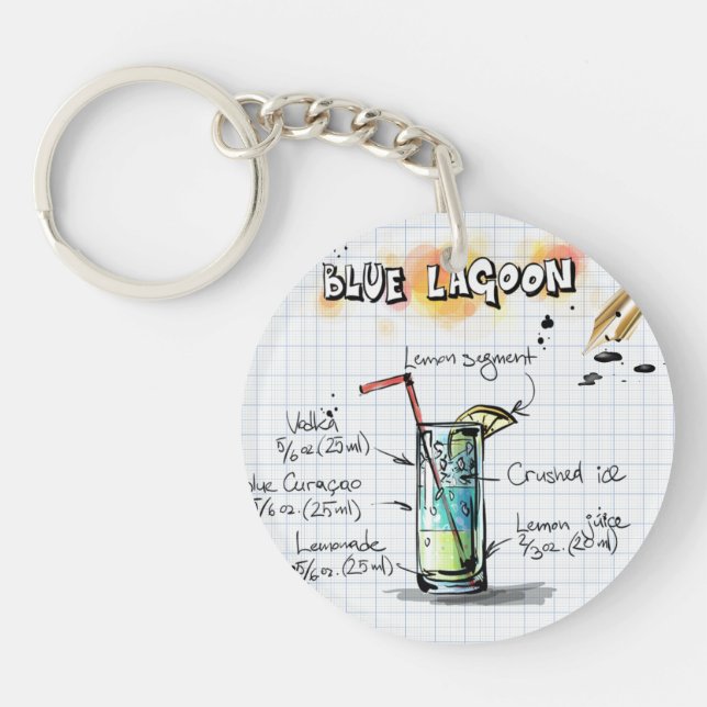 Blue Lagoon Acrylic Keychain (Front)