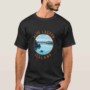 Blue Lagoon Iceland Distressed Circle Long Sleeve T-Shirt
