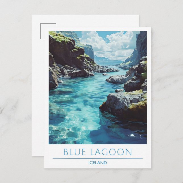 Blue Lagoon Iceland Travel  Postcard (Front/Back)