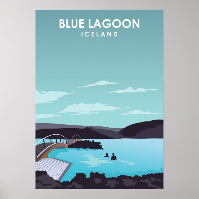 Blue Lagoon Iceland Travel Poster (Front)