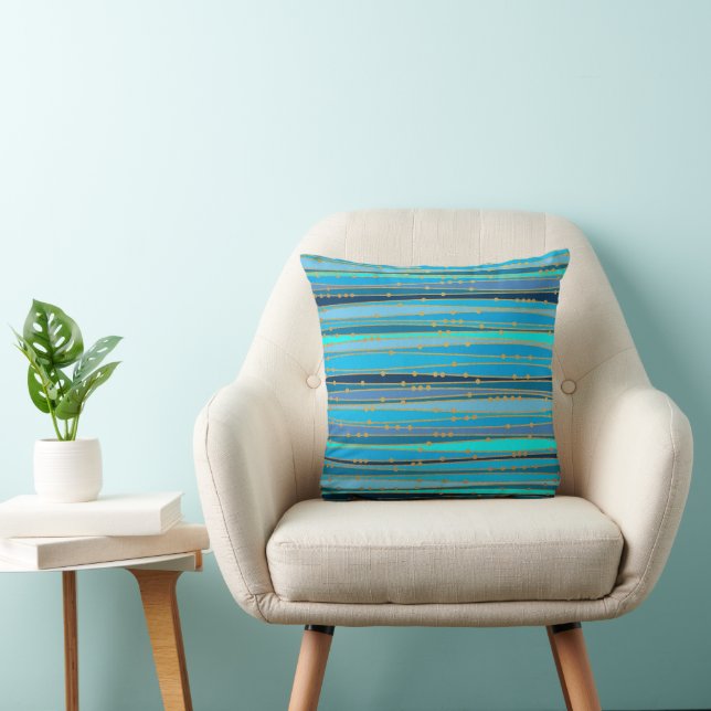Blue Lagoon Zen | Oreiller à lancer personnalisé (Chaise)