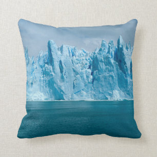 Blue Lake, Ice And Sky Throw Pillow