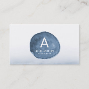 Blue Lake Water Stain   Personalized Business Card