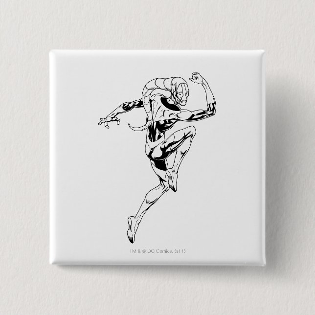 Blue Lantern 3 2 Inch Square Button (Front)
