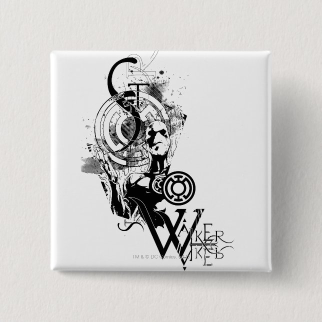 Blue Lantern Graphic 2 2 Inch Square Button (Front)