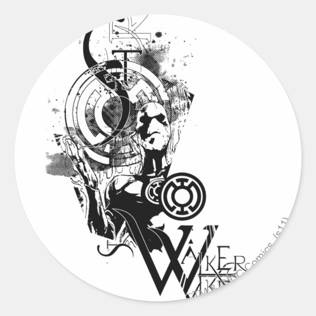 Blue Lantern Graphic 2 Classic Round Sticker (Front)