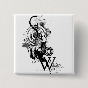 Blue Lantern Graphic 2 Inch Square Button