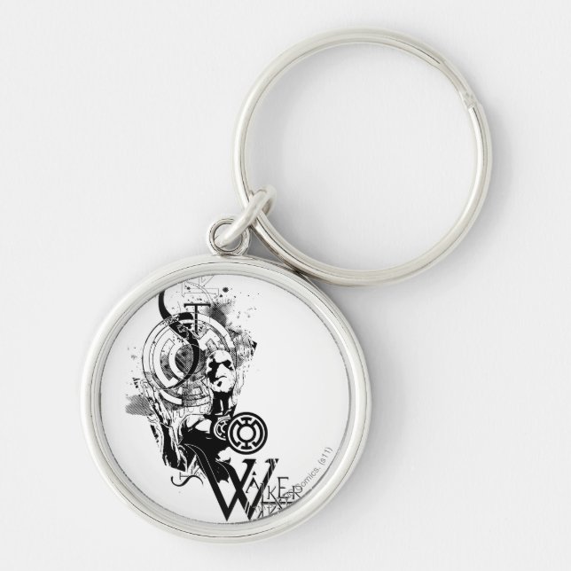 Blue Lantern Graphic 2 Keychain (Front)