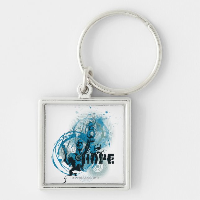 Blue Lantern Graphic 3 Keychain (Front)