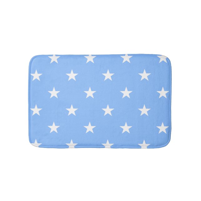 Blue Large Stars Bath Mat (Front)