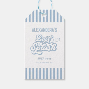 Blue Last Splash Beach Bachelorette Favour Gift Tags