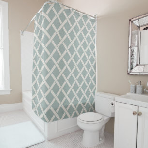 Blue Lattice   Modern Farmhouse Bathroom Decor