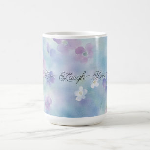 Blue Lavender White Purple Flowers Coffee Mug