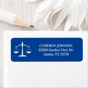 Blue Law School Custom Lawyer Return Address