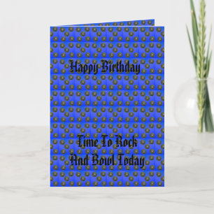 Blue Lawn Bowls Happy Birthday Card, Card