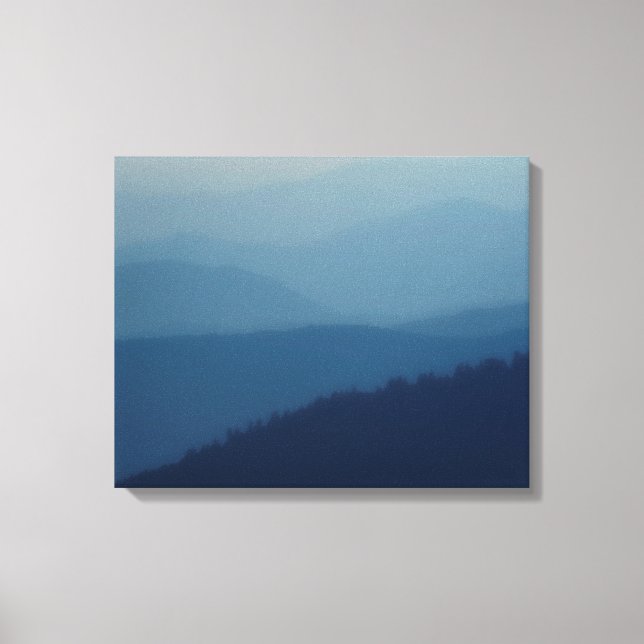 Blue Layers Canvas Print (Front)