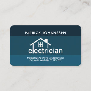 Blue Layers Creative Electrician Home Business Card