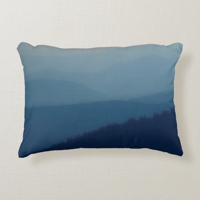 Blue Layers Decorative Pillow (Front)